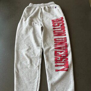 Champion Boston University Sweatpants - Small - Gray